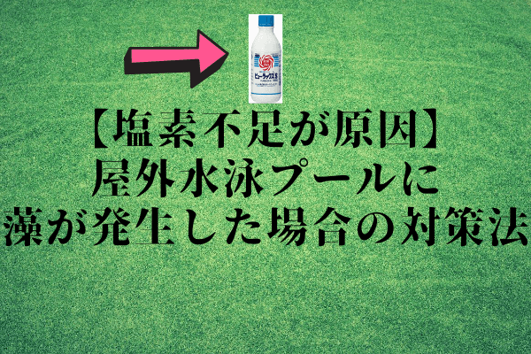 【塩素不足が原因】屋外水泳プールに藻が発生した場合の対策法